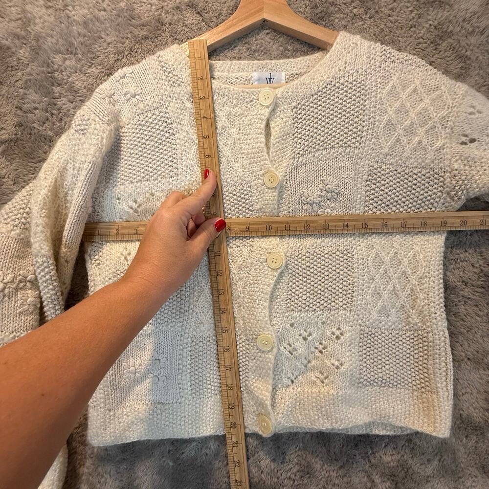 Weathervane Mohair Patchwork Button Cardigan Swea… - image 7